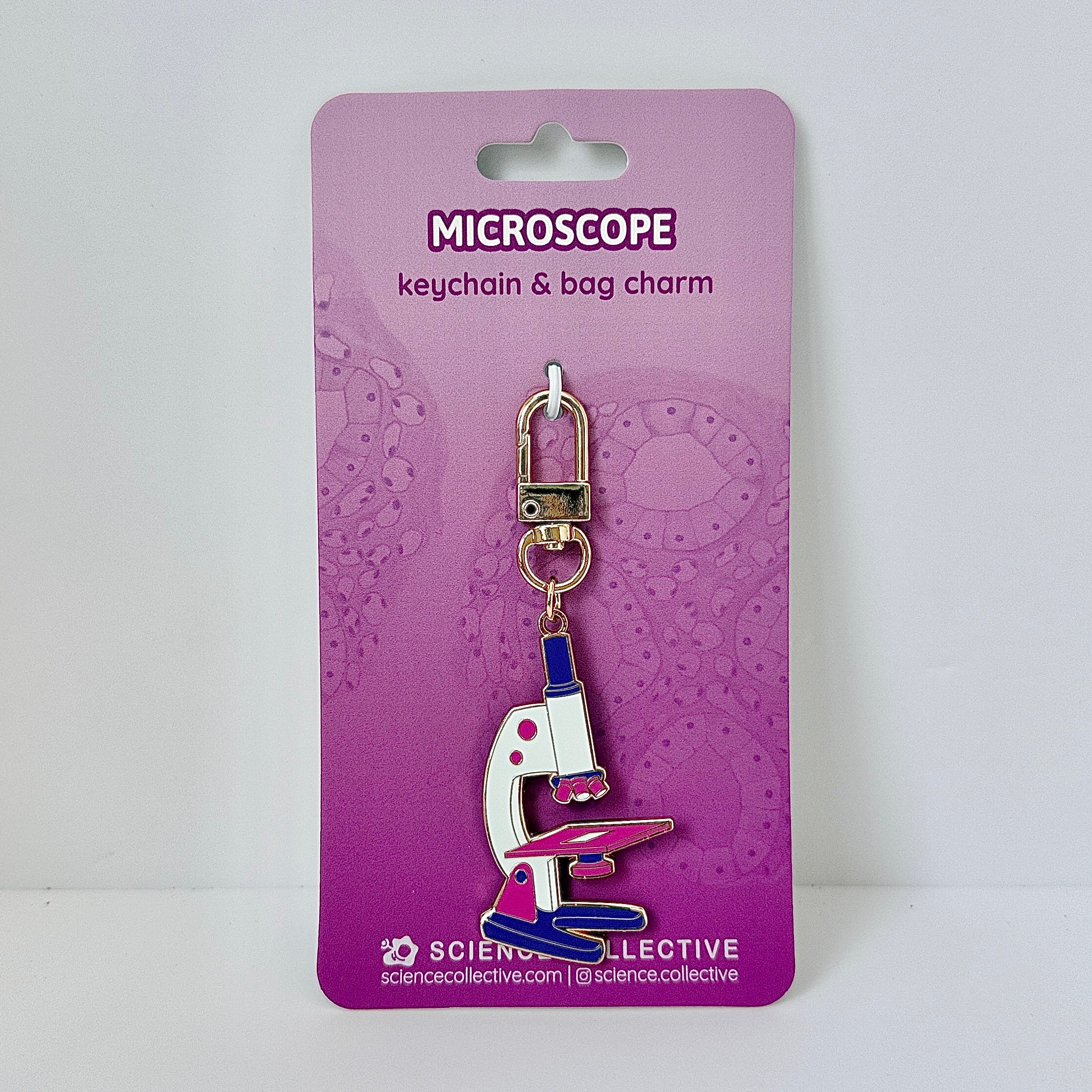Microscope keychain and bag charm