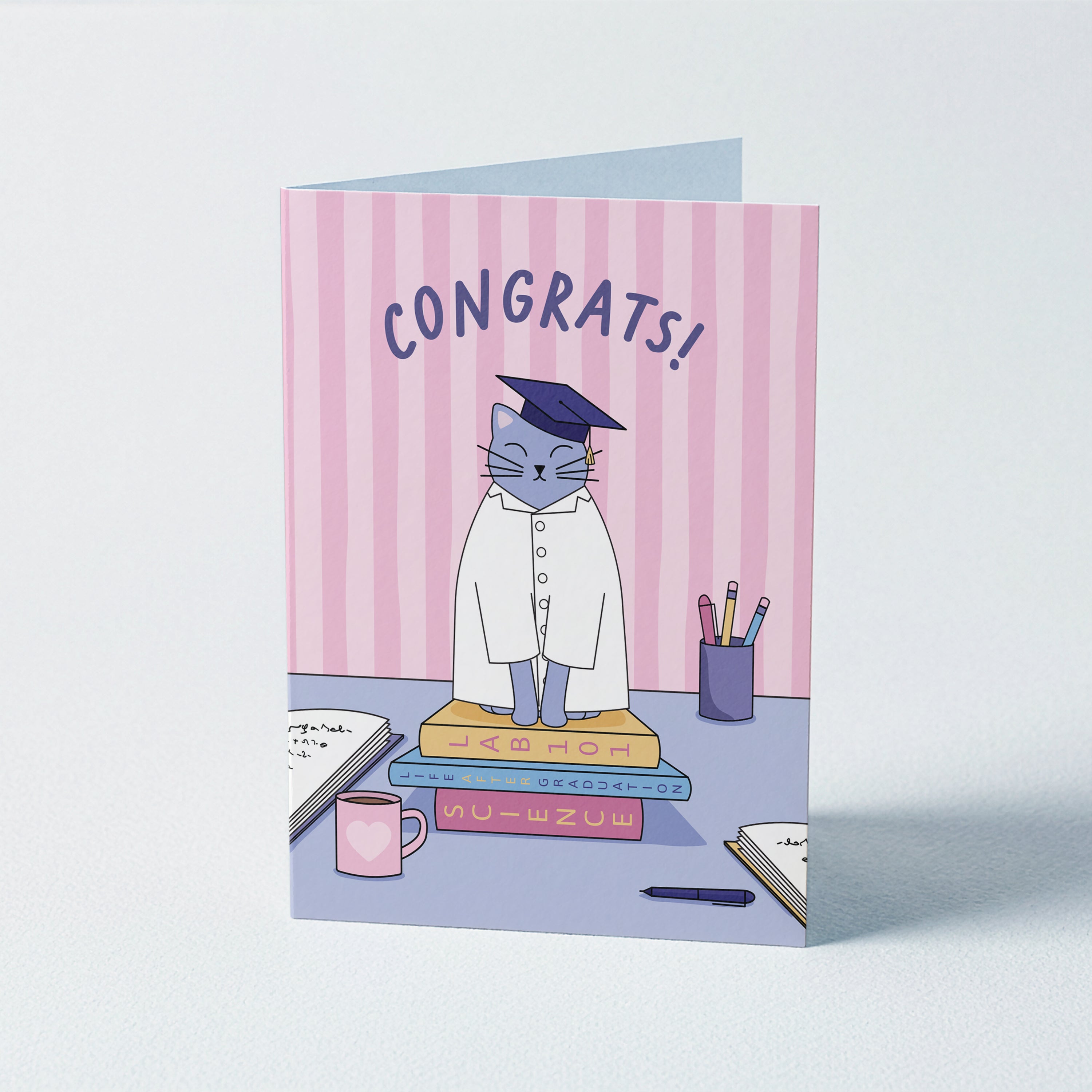 Cat Graduation Card