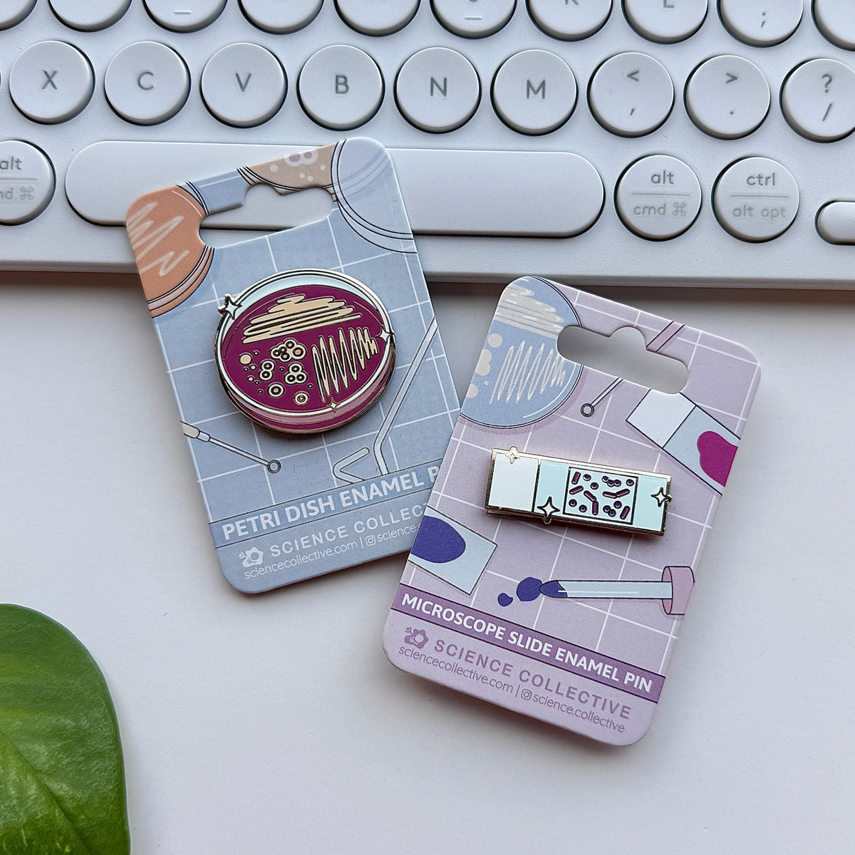Microscope Slide enamel pin, additional product photo