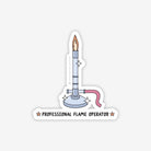 Bunsen burner microbiology sticker for microbiologists