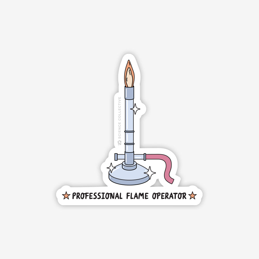 Bunsen burner microbiology sticker for microbiologists