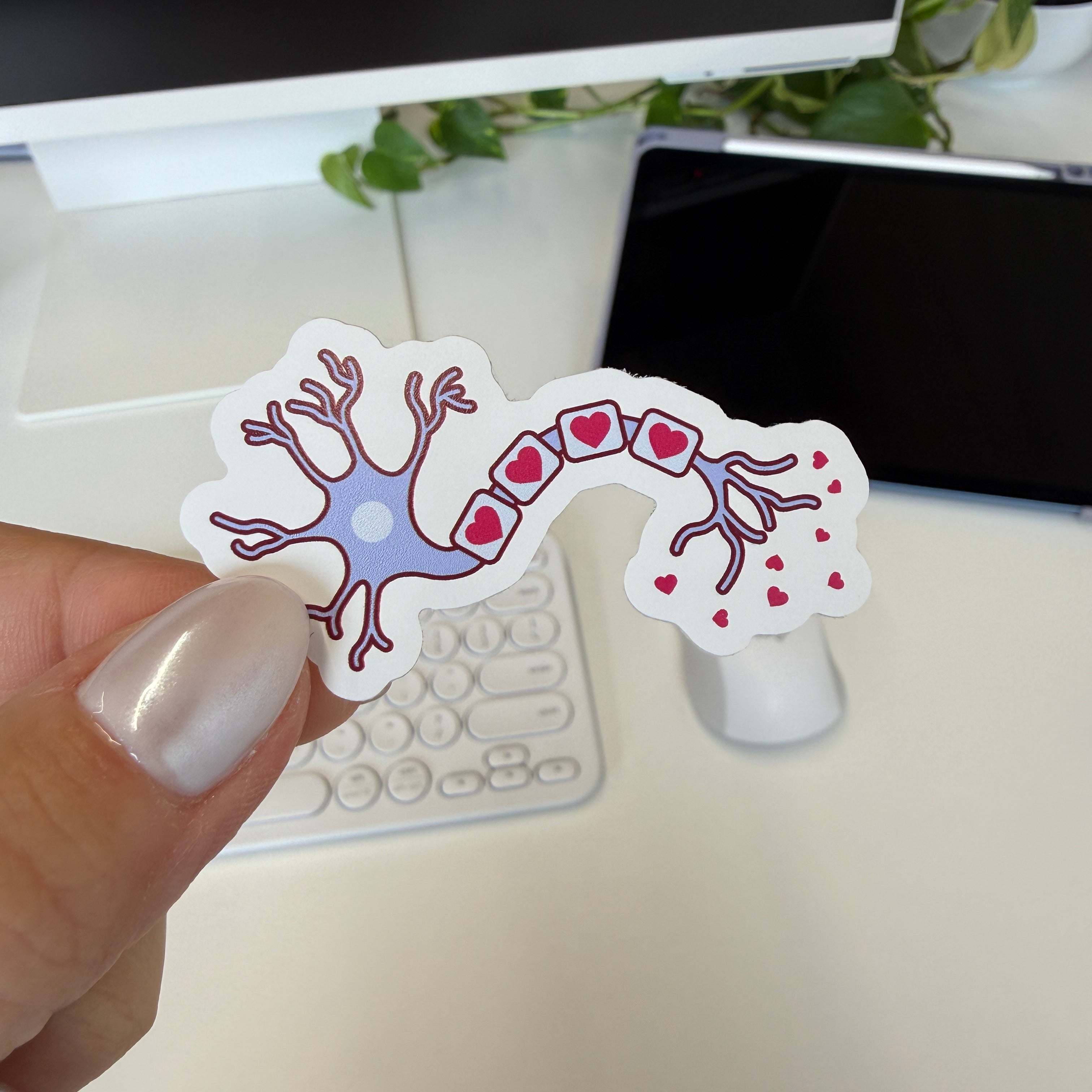 Cute Neuron Neuroscience Sticker