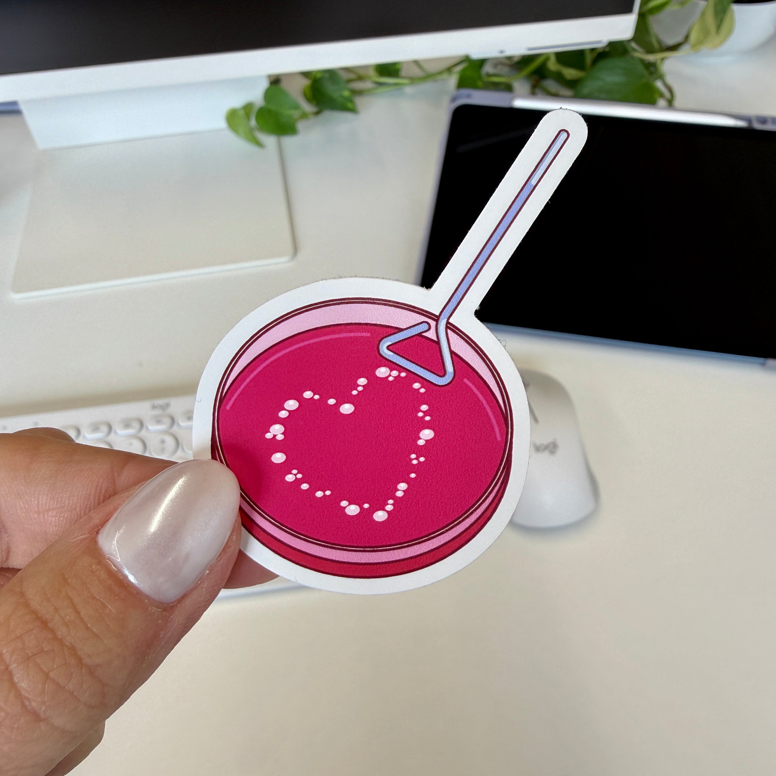 Cute Petri Dish Microbiology Sticker