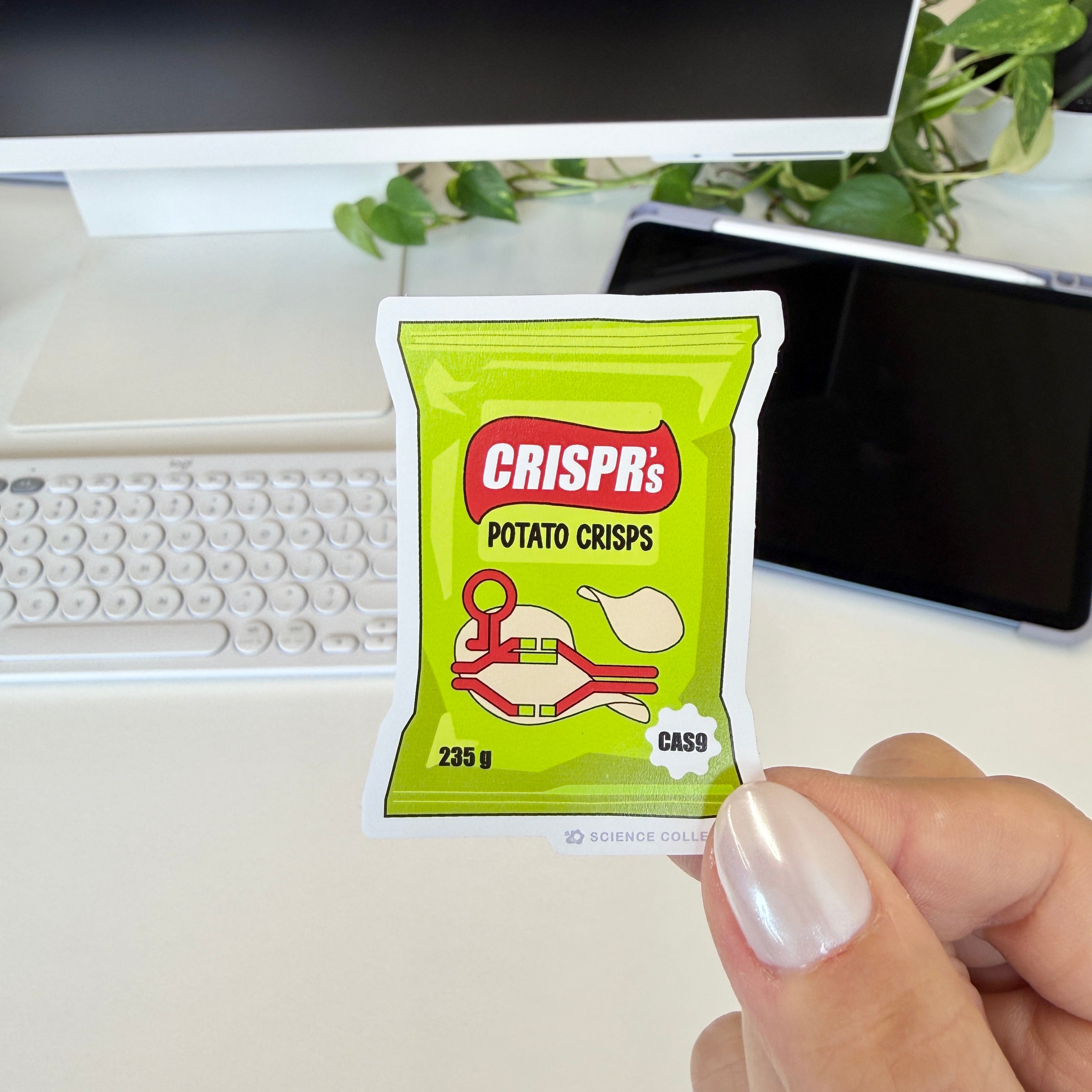 CRISPR Potato Crisps Funny Biology Sticker