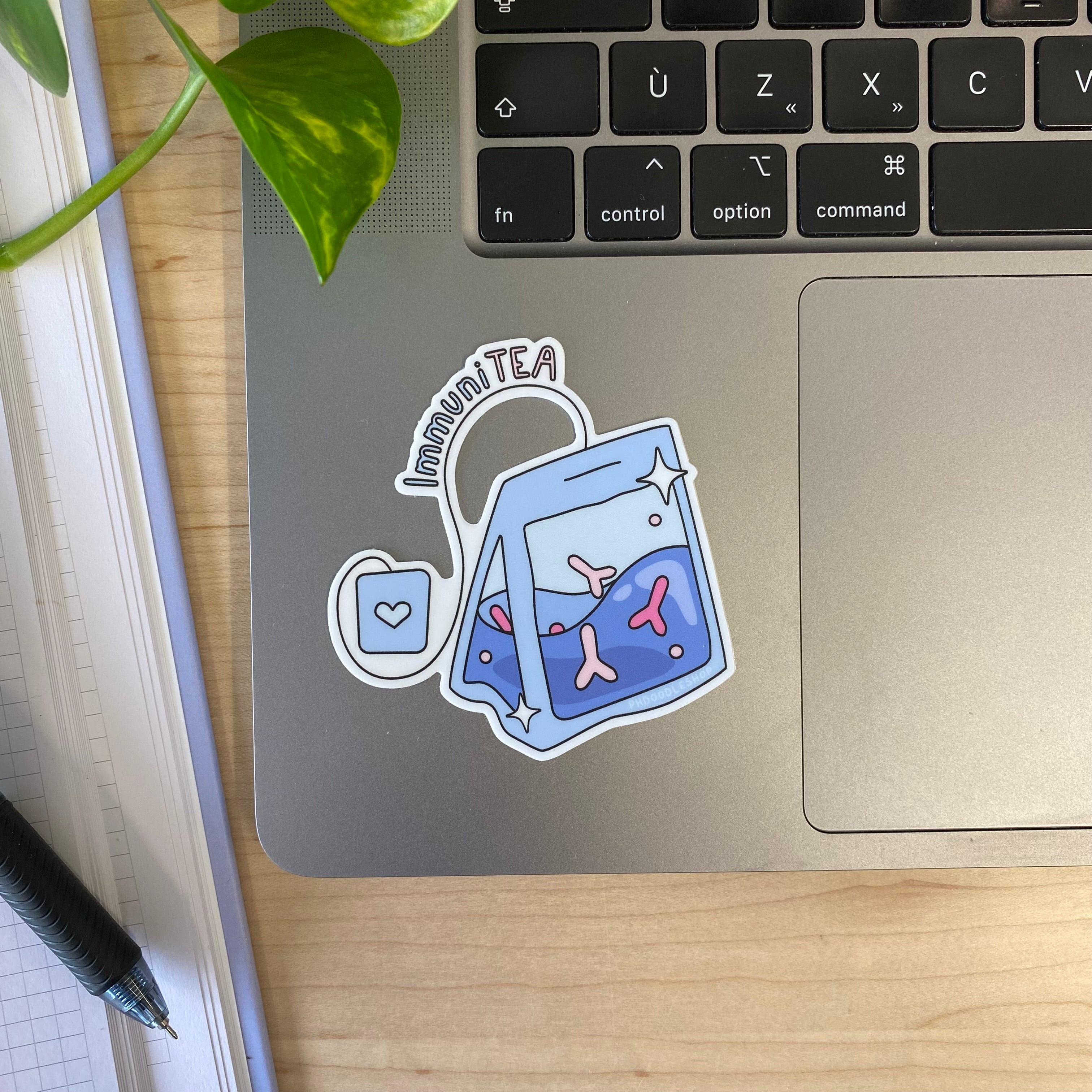 ImmuniTEA vinyl sticker from science collective