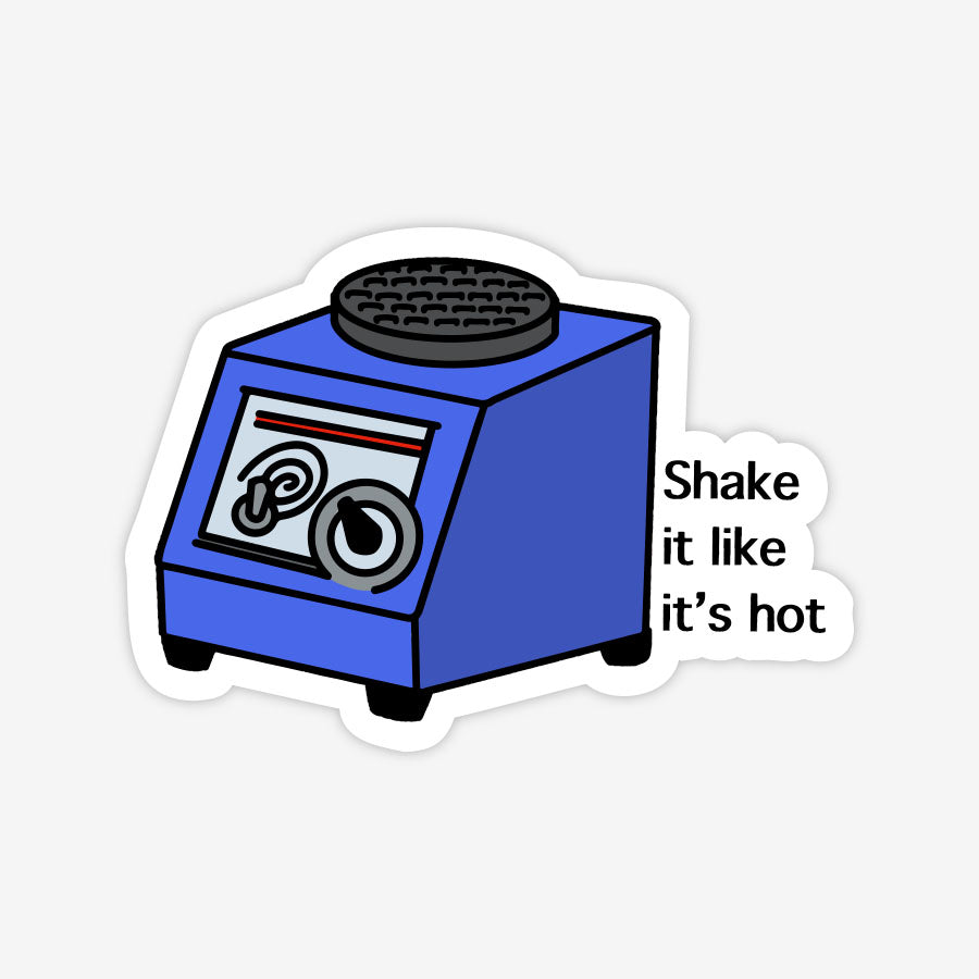 Shake It Like It's Hot Vinyl Sticker | Science Collective